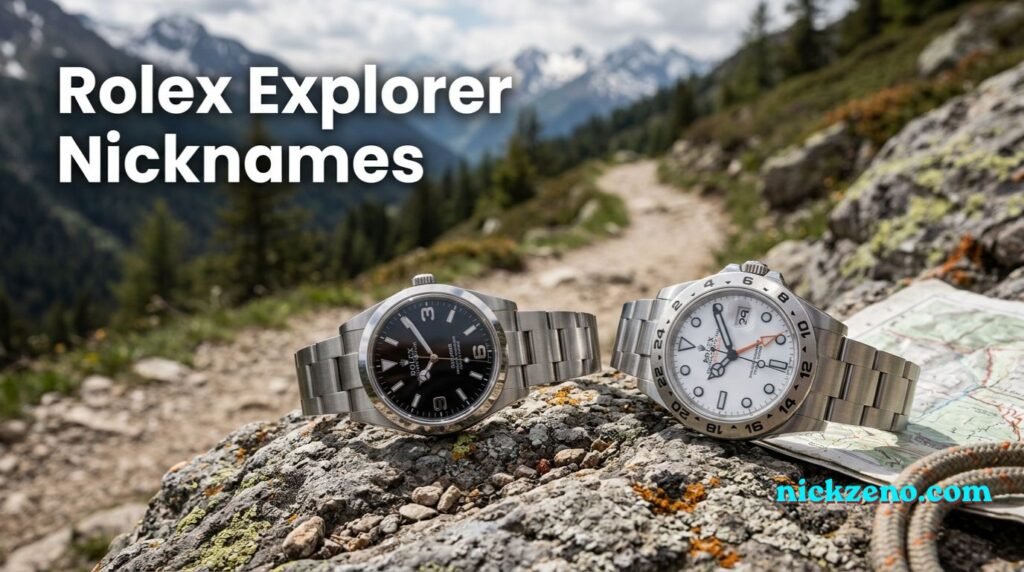 Rolex Explorer watches in an outdoor setting