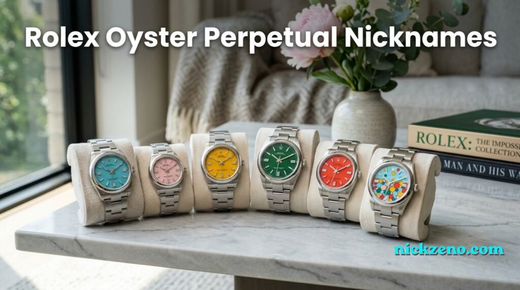 Colorful Rolex Oyster Perpetual watches