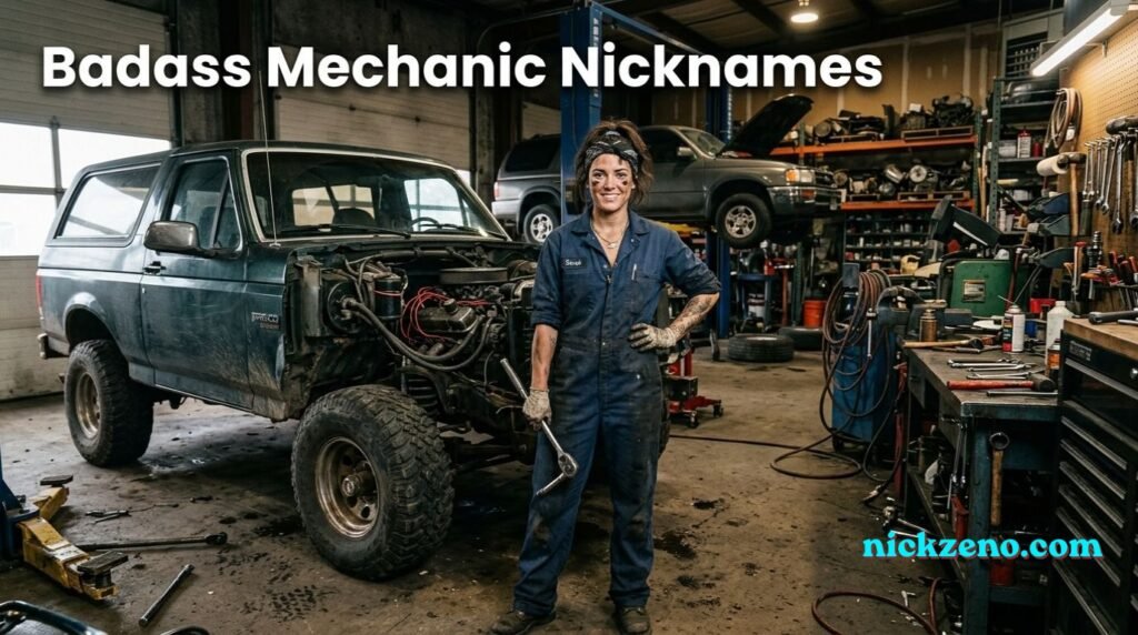 Confident female mechanic holding a wrench