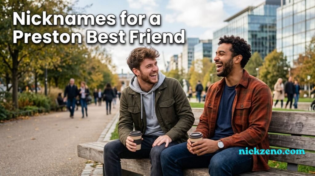 Preston Best Friend: Two male friends laughing together