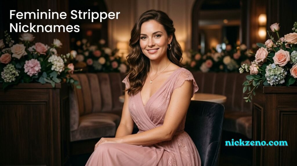 Elegant feminine stage performer